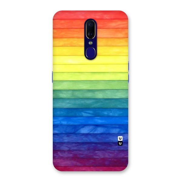 Rainbow Colors Stripes Back Case for Oppo A9
