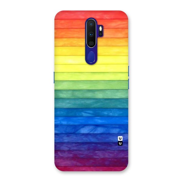 Rainbow Colors Stripes Back Case for Oppo A9 (2020)