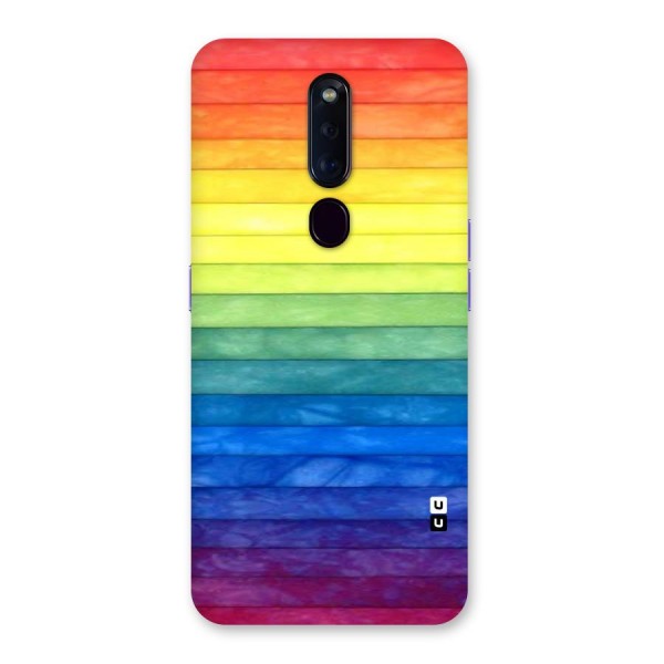Rainbow Colors Stripes Back Case for Oppo F11 Pro