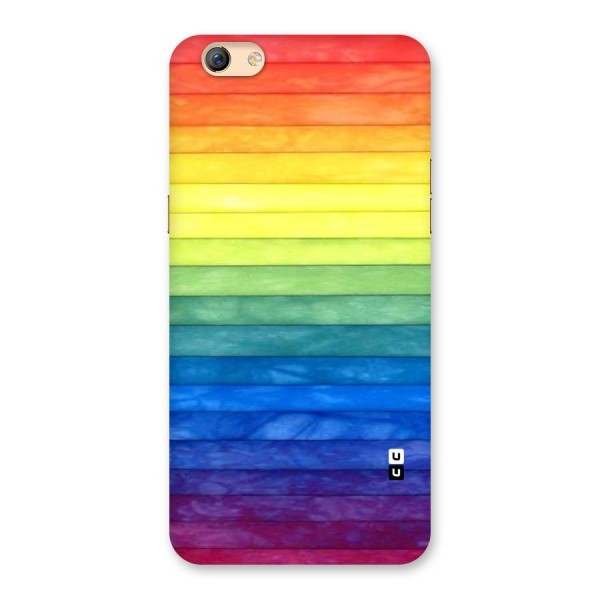 Rainbow Colors Stripes Back Case for Oppo F3 Plus
