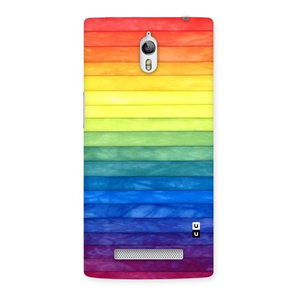 Rainbow Colors Stripes Back Case for Oppo Find 7