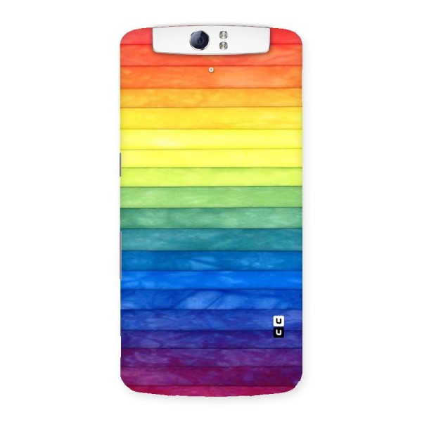 Rainbow Colors Stripes Back Case for Oppo N1
