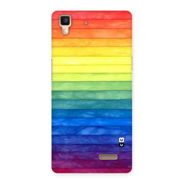 Rainbow Colors Stripes Back Case for Oppo R7