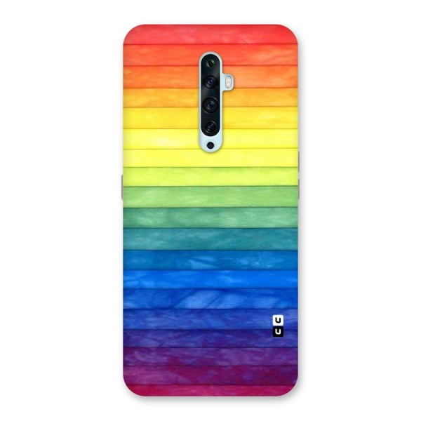 Rainbow Colors Stripes Back Case for Oppo Reno2 F