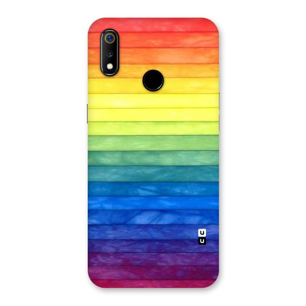 Rainbow Colors Stripes Back Case for Realme 3