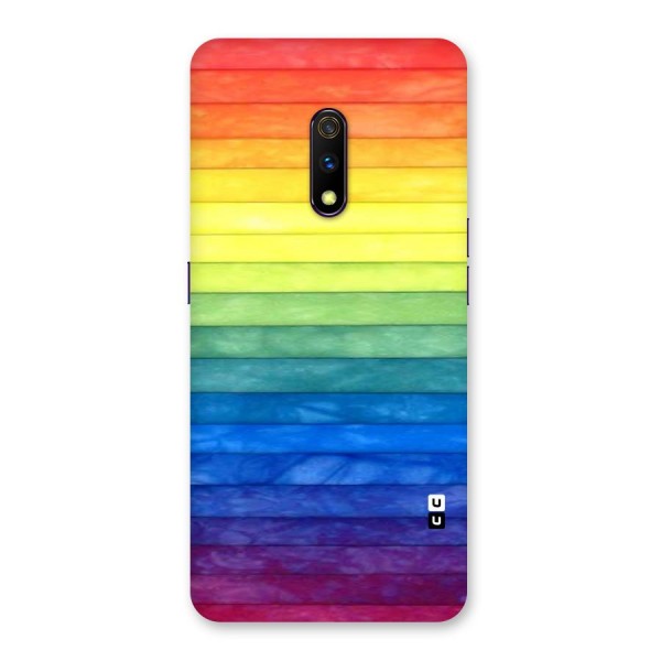 Rainbow Colors Stripes Back Case for Realme X