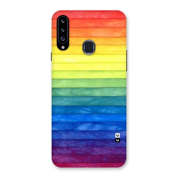 Rainbow Colors Stripes Back Case for Samsung Galaxy A20s