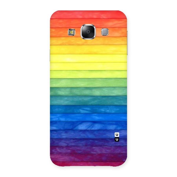 Rainbow Colors Stripes Back Case for Samsung Galaxy E5