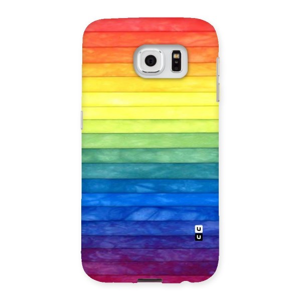 Rainbow Colors Stripes Back Case for Samsung Galaxy S6