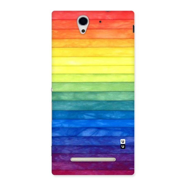 Rainbow Colors Stripes Back Case for Sony Xperia C3