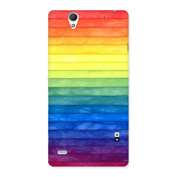 Rainbow Colors Stripes Back Case for Sony Xperia C4