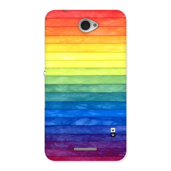 Rainbow Colors Stripes Back Case for Sony Xperia E4