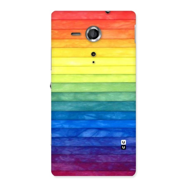 Rainbow Colors Stripes Back Case for Sony Xperia SP