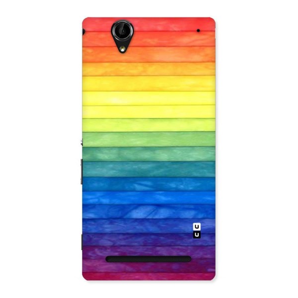 Rainbow Colors Stripes Back Case for Sony Xperia T2