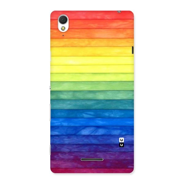 Rainbow Colors Stripes Back Case for Sony Xperia T3