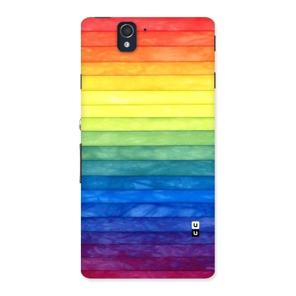 Rainbow Colors Stripes Back Case for Sony Xperia Z