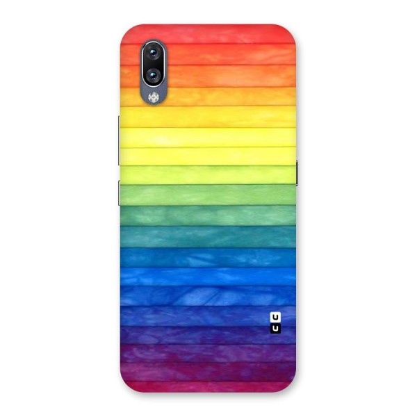 Rainbow Colors Stripes Back Case for Vivo NEX