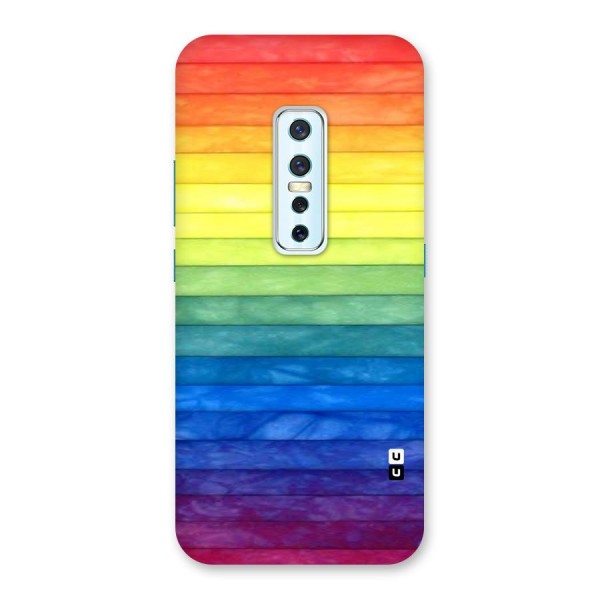 Rainbow Colors Stripes Back Case for Vivo V17 Pro