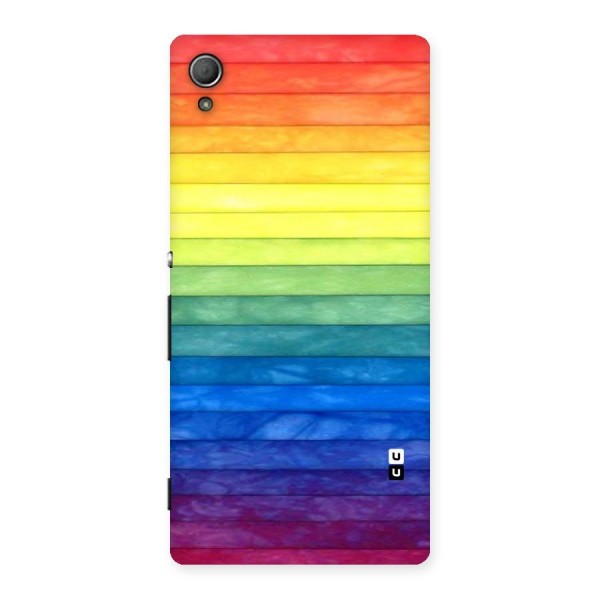 Rainbow Colors Stripes Back Case for Xperia Z4