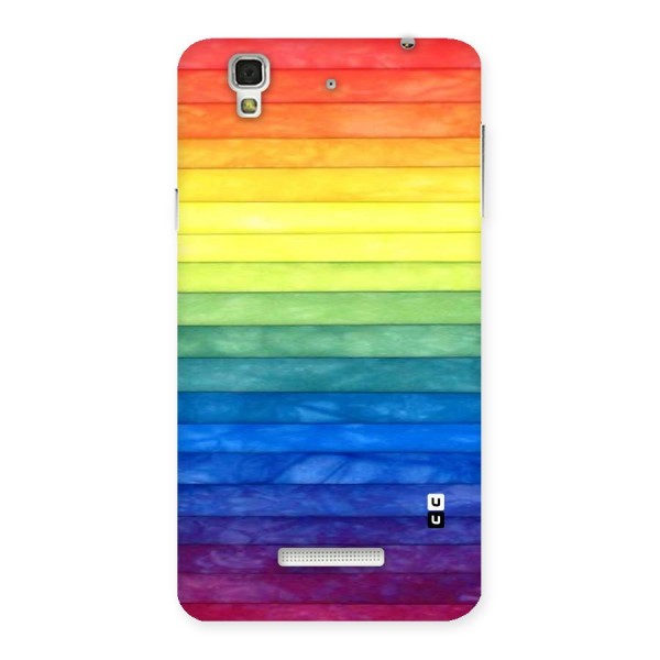 Rainbow Colors Stripes Back Case for YU Yureka Plus