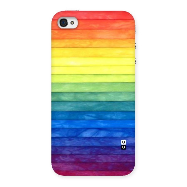 Rainbow Colors Stripes Back Case for iPhone 4 4s