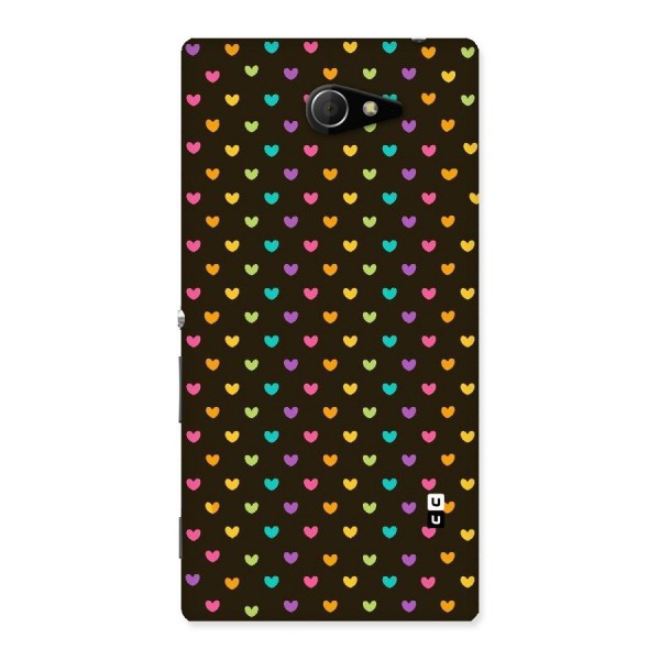 Rainbow Hearts Back Case for Sony Xperia M2