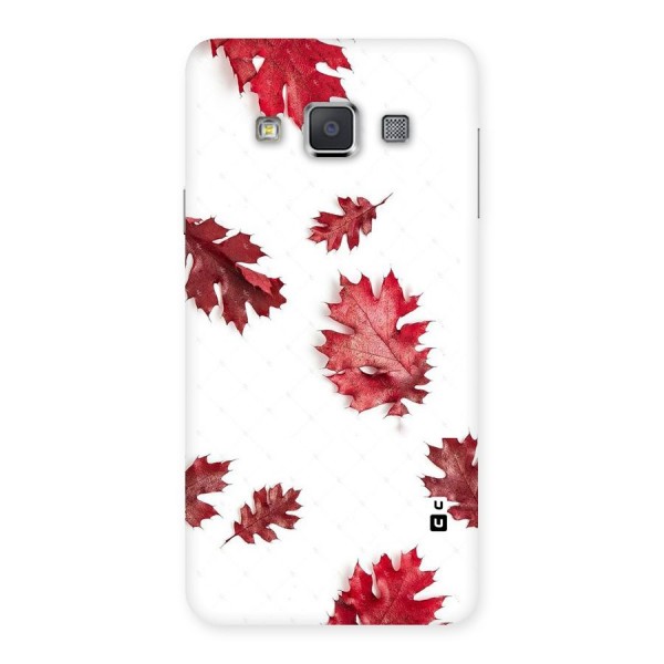 Red Appealing Autumn Leaves Back Case for Galaxy A3