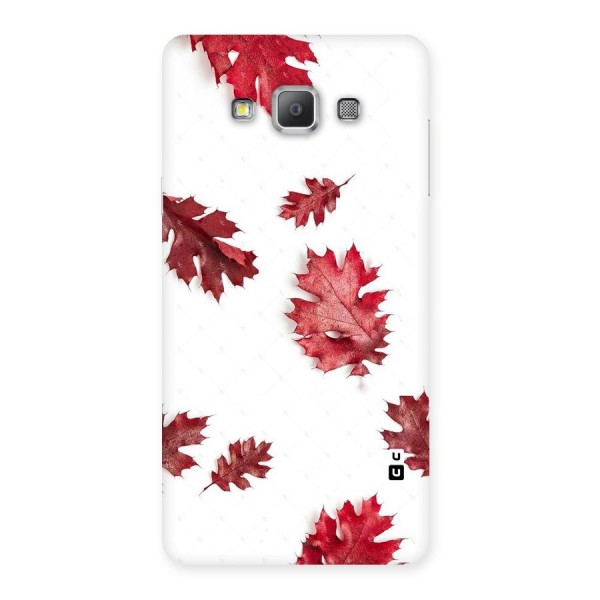 Red Appealing Autumn Leaves Back Case for Galaxy A7
