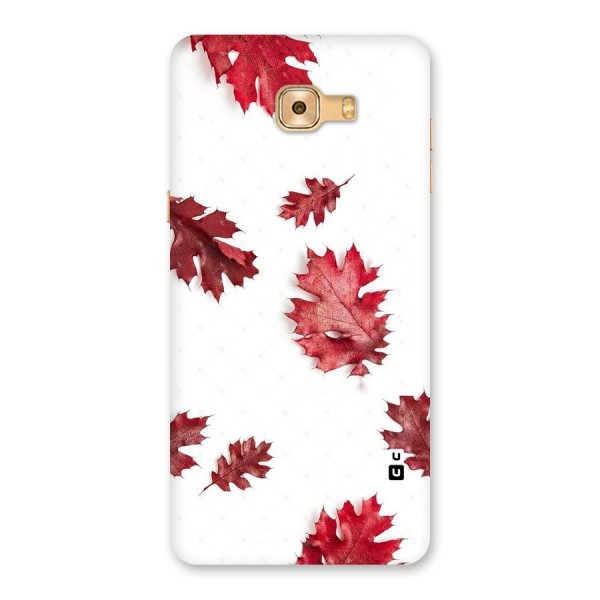 Red Appealing Autumn Leaves Back Case for Galaxy C9 Pro