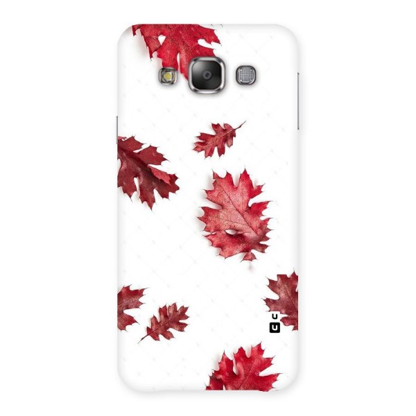 Red Appealing Autumn Leaves Back Case for Galaxy E7