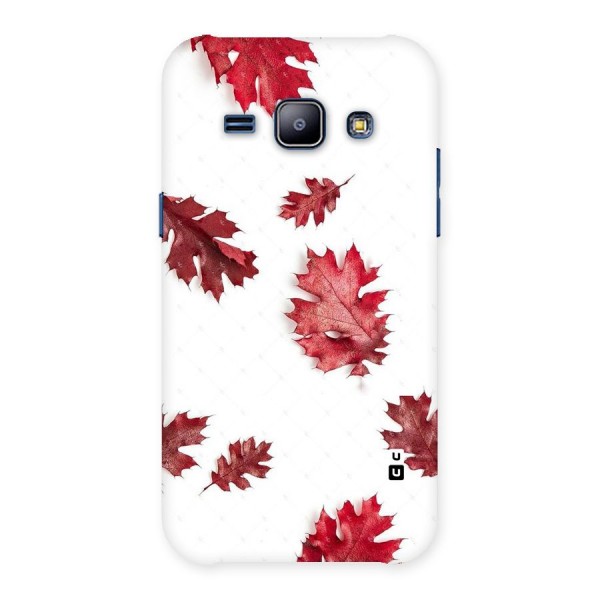 Red Appealing Autumn Leaves Back Case for Galaxy J1