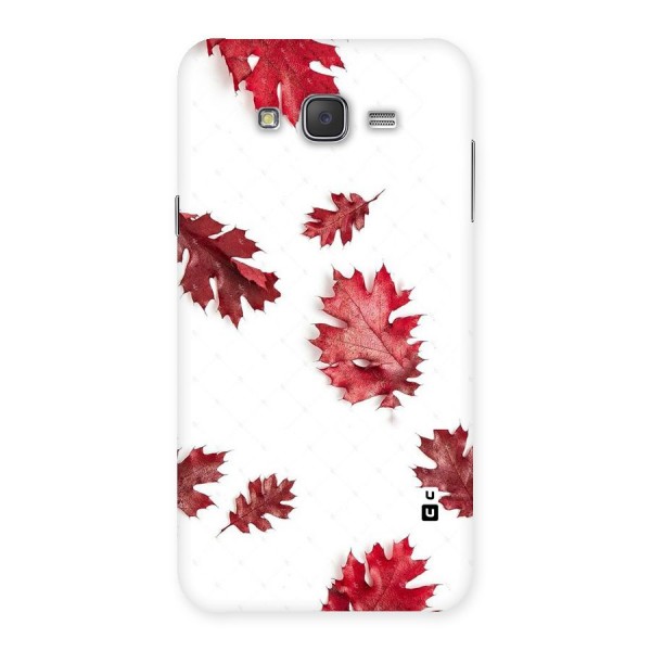 Red Appealing Autumn Leaves Back Case for Galaxy J7