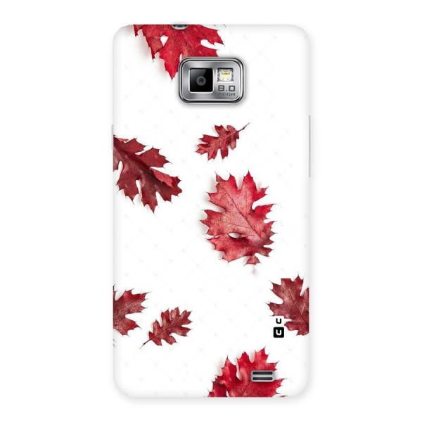 Red Appealing Autumn Leaves Back Case for Galaxy S2