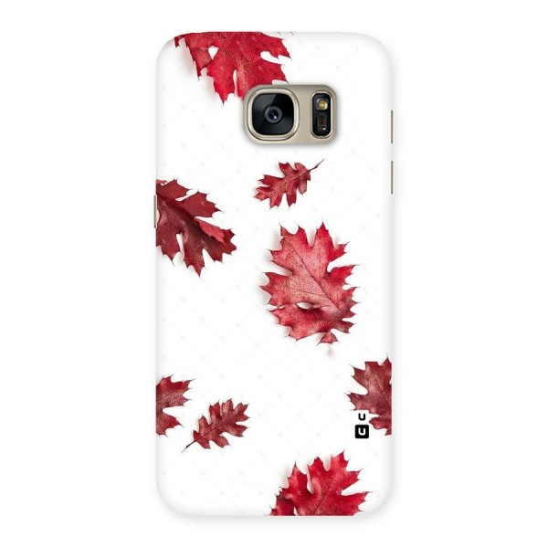 Red Appealing Autumn Leaves Back Case for Galaxy S7