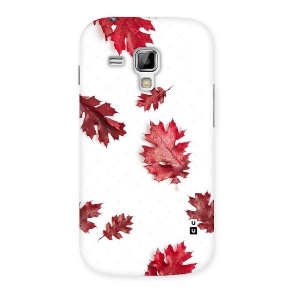 Red Appealing Autumn Leaves Back Case for Galaxy S Duos