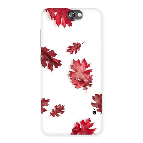 Red Appealing Autumn Leaves Back Case for HTC One A9