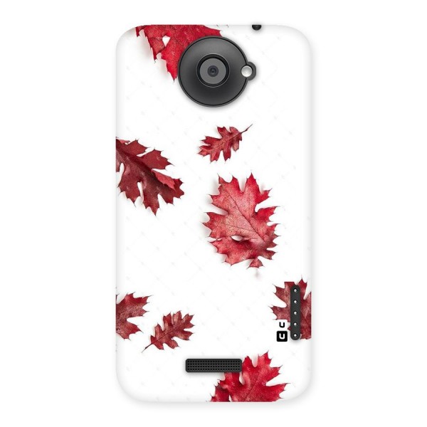 Red Appealing Autumn Leaves Back Case for HTC One X