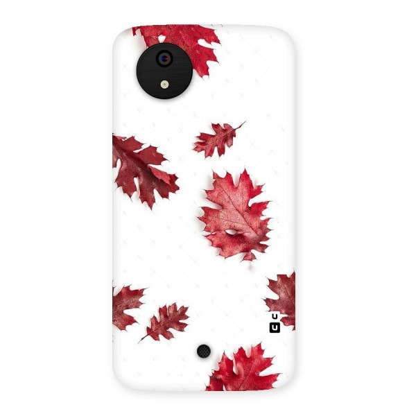 Red Appealing Autumn Leaves Back Case for Micromax Canvas A1