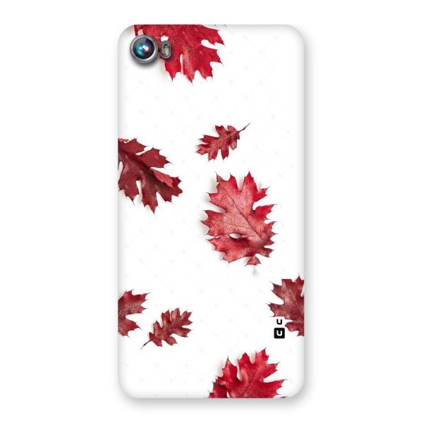 Red Appealing Autumn Leaves Back Case for Micromax Canvas Fire 4 A107