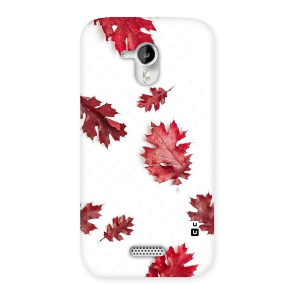 Red Appealing Autumn Leaves Back Case for Micromax Canvas HD A116