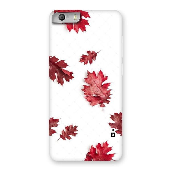 Red Appealing Autumn Leaves Back Case for Micromax Canvas Knight 2