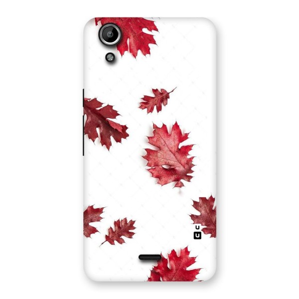 Red Appealing Autumn Leaves Back Case for Micromax Canvas Selfie Lens Q345