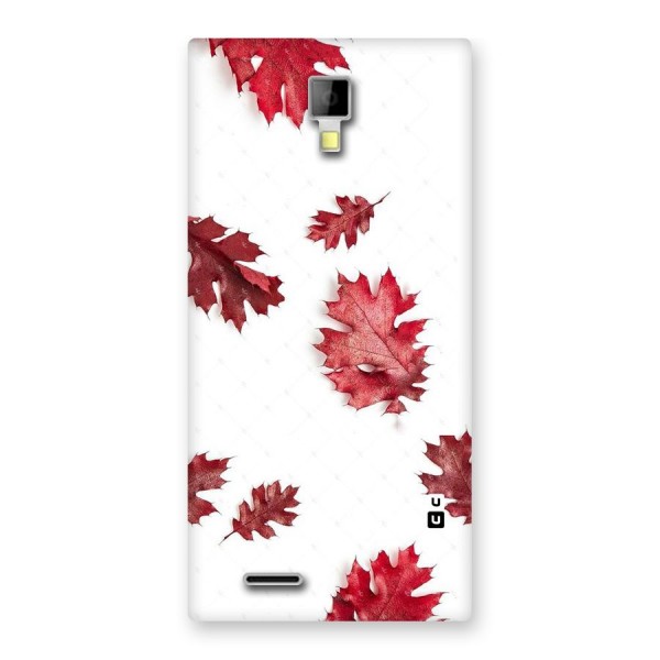 Red Appealing Autumn Leaves Back Case for Micromax Canvas Xpress A99
