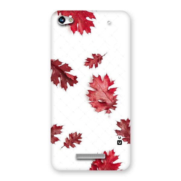 Red Appealing Autumn Leaves Back Case for Micromax Hue 2