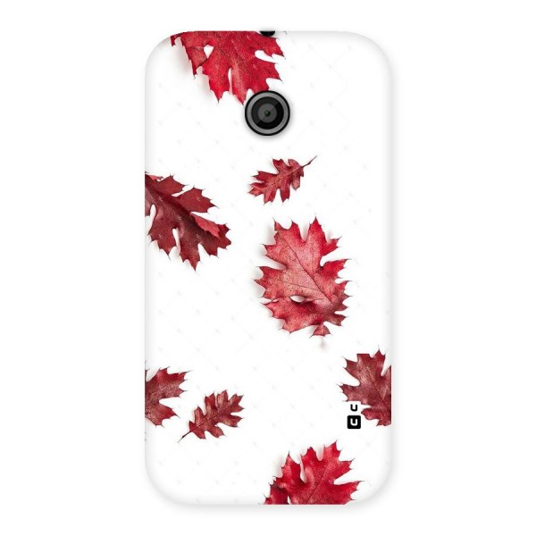 Red Appealing Autumn Leaves Back Case for Moto E