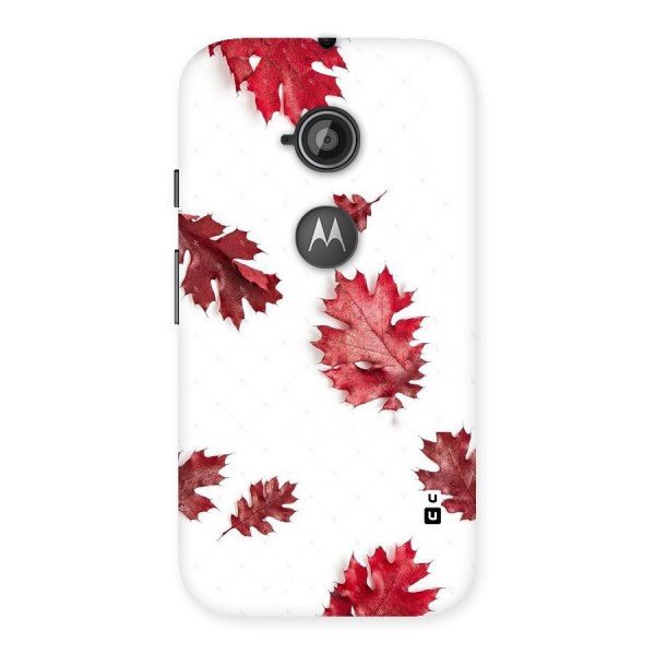 Red Appealing Autumn Leaves Back Case for Moto E 2nd Gen