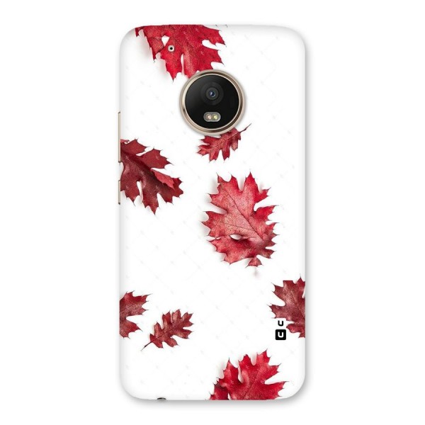 Red Appealing Autumn Leaves Back Case for Moto G5 Plus