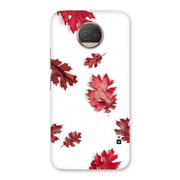 Red Appealing Autumn Leaves Back Case for Moto G5s Plus