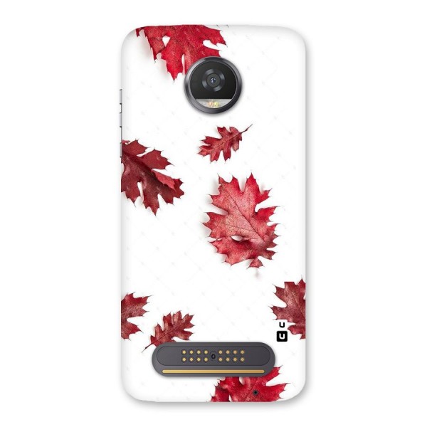 Red Appealing Autumn Leaves Back Case for Moto Z2 Play