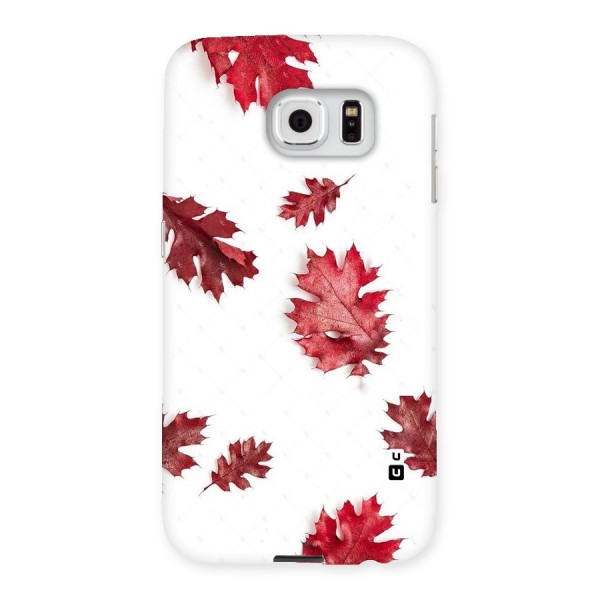 Red Appealing Autumn Leaves Back Case for Samsung Galaxy S6